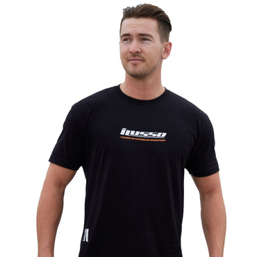iLusso Men's Black Regular Fit T-Shirt