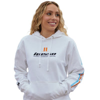 iLusso Women's White Hoodie