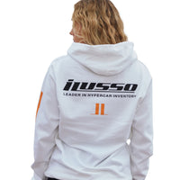 iLusso Women's White Hoodie