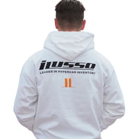 iLusso Men's White Hoodie