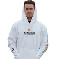 iLusso Men's White Hoodie