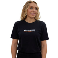 iLusso Women's Black Regular Fit T-Shirt