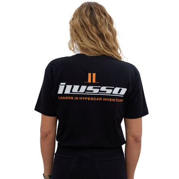 iLusso Women's Black Regular Fit T-Shirt