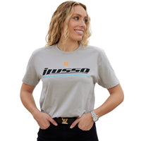 iLusso Women's Gray Regular Fit T-Shirt